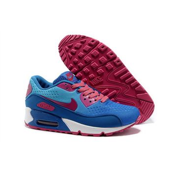 Nike Air Max 90 Premium Em Women Blue Pink Running Shoes Online